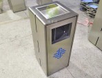 電梯口方形不銹鋼垃圾桶