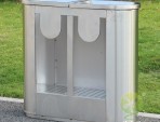 室內(nèi)地鐵站不銹鋼分類垃圾桶