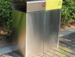 市政街道不銹鋼分類(lèi)垃圾箱