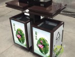 戶外市政景區(qū)鋼制廣告分類(lèi)垃圾箱