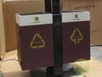 室外物業(yè)社區(qū)兩分類鋼制垃圾箱