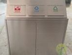 室外屋形三分類(lèi)不銹鋼垃圾箱