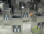 室內(nèi)立式方形不銹鋼干垃圾桶