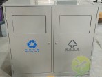 帶蓋環(huán)保鋼制分類垃圾箱
