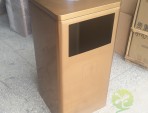室內(nèi)方形蝕刻土豪金不銹鋼垃圾桶