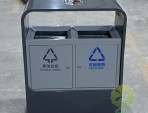 戶外噴塑不銹鋼分類垃圾桶