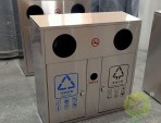 戶(hù)外方形兩分類(lèi)不銹鋼垃圾箱