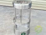 深圳地鐵站透明不銹鋼垃圾桶