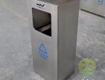 室外方形不銹鋼垃圾桶圖片