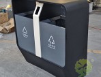 市政街道噴塑不銹鋼分類垃圾箱