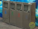 戶外廣場組合式不銹鋼分類垃圾桶