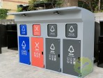 太陽能照明不銹鋼分類垃圾回收箱