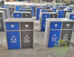 外國語學(xué)校戶外冷軋鋼板分類垃圾箱