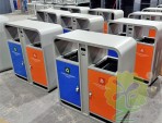 出口貿(mào)易戶外鍍鋅板分類(lèi)垃圾桶
