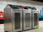 室內(nèi)地鐵站組合式不銹鋼分類垃圾桶