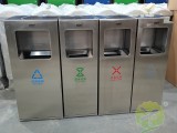 廣場組合式不銹鋼分類垃圾桶案例