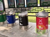 四川瀘州地埋式不銹鋼分類垃圾桶案例