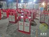 紅色中河頭景點(diǎn)噴粉不銹鋼垃圾桶定制