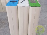 出口貿(mào)易室內(nèi)商用三色不銹鋼分類垃圾桶