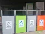 深圳中學(xué)不銹鋼分類垃圾桶定制案例