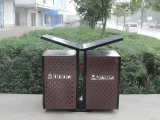 戶外鏤空噴粉金屬分類垃圾箱定制新篇章