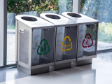 室內(nèi)鏤空透明不銹鋼三分類垃圾桶定制指南