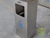 室外方形不銹鋼垃圾桶圖片