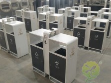 室外街道環(huán)衛(wèi)鋼制分類(lèi)垃圾箱
