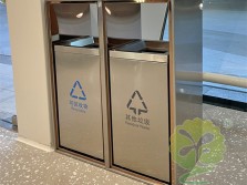 戶(hù)外電鍍香檳金不銹鋼分類(lèi)垃圾桶
