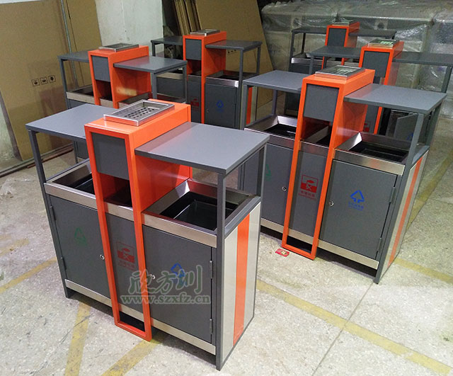 2016款戶外烤漆分類垃圾桶高檔美觀