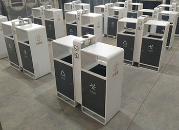 室外街道環(huán)衛(wèi)鋼制分類垃圾箱主圖