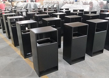 室內(nèi)電梯口噴塑金屬果皮箱主圖