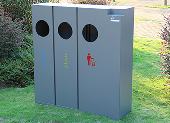 酒店三分類冷軋鋼板垃圾桶主圖