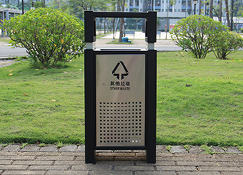 方形組合式鋼板分類垃圾桶主圖