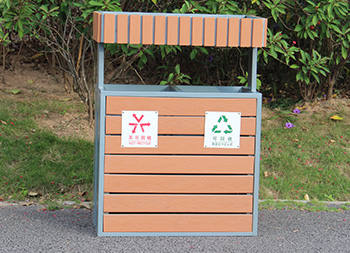 戶外精品花箱鋼木分類垃圾桶主圖