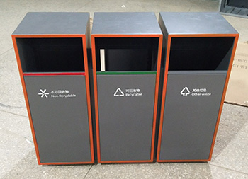 戶外組合式不銹鋼分類果皮箱主圖