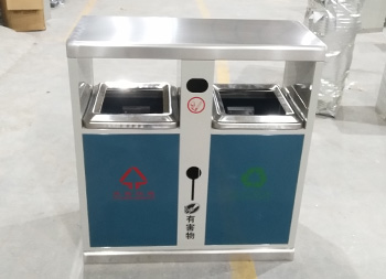 戶(hù)外小區(qū)雙分類(lèi)鋼制垃圾箱主圖