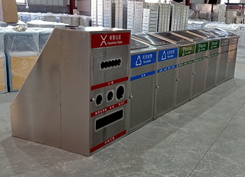 大容量資源分類不銹鋼垃圾桶主圖