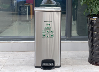 20L家用室內(nèi)腳踏式不銹鋼垃圾桶主圖