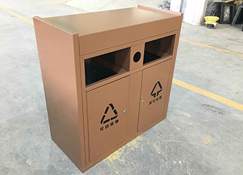 戶外電鍍不銹鋼分類垃圾桶主圖