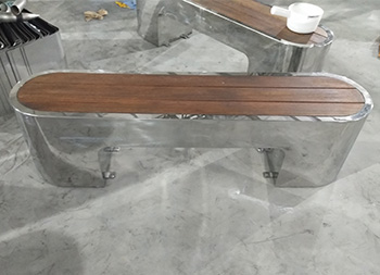 戶外橢圓形不銹鋼休閑椅主圖