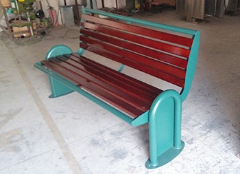 戶外帶靠背噴塑冷軋鋼園林椅主圖