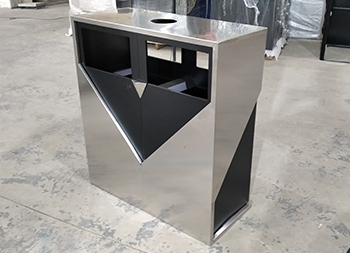 戶外街道創(chuàng)意噴粉不銹鋼分類垃圾桶主圖