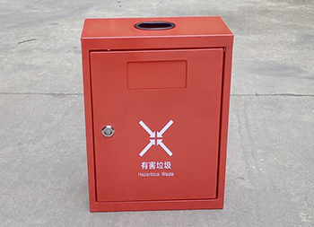 掛壁式不銹鋼有害垃圾回收箱主圖
