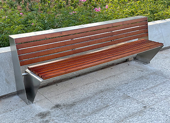 室外公園雙人不銹鋼園林椅主圖