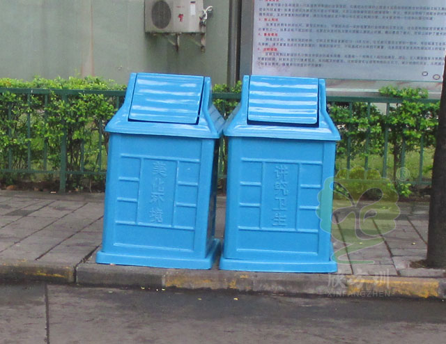 屋形搖蓋玻璃鋼垃圾箱 屋形搖蓋玻璃鋼垃圾箱