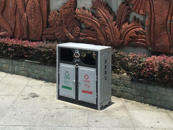 戶外仿大理石玻璃鋼垃圾桶主圖