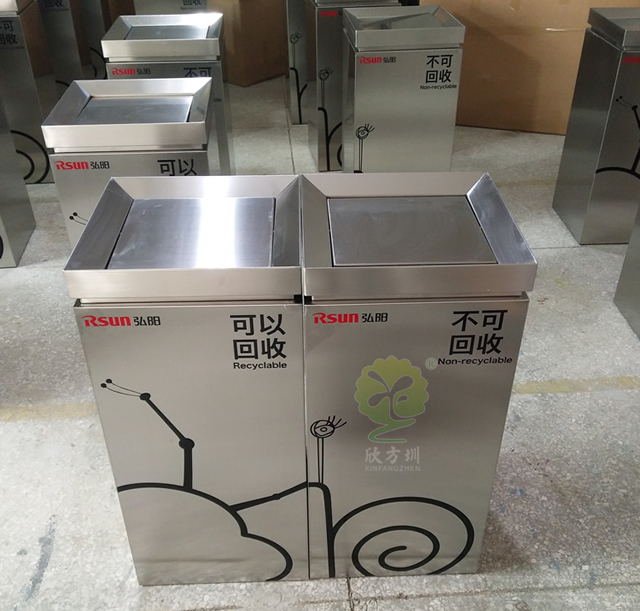 不銹鋼室內(nèi)分類(lèi)垃圾桶