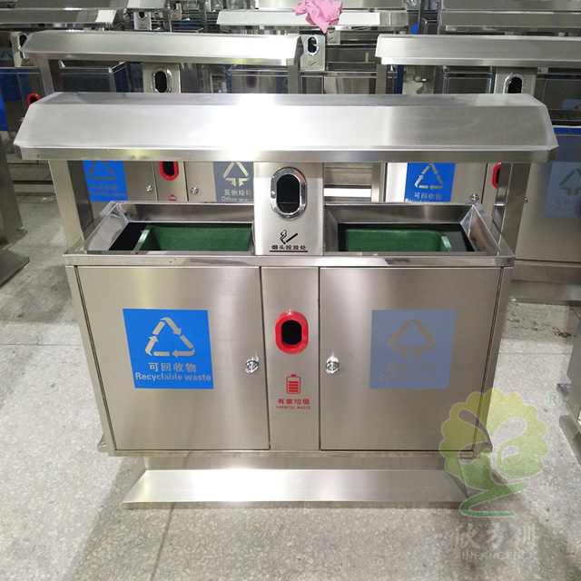 戶外物業(yè)分類不銹鋼垃圾箱