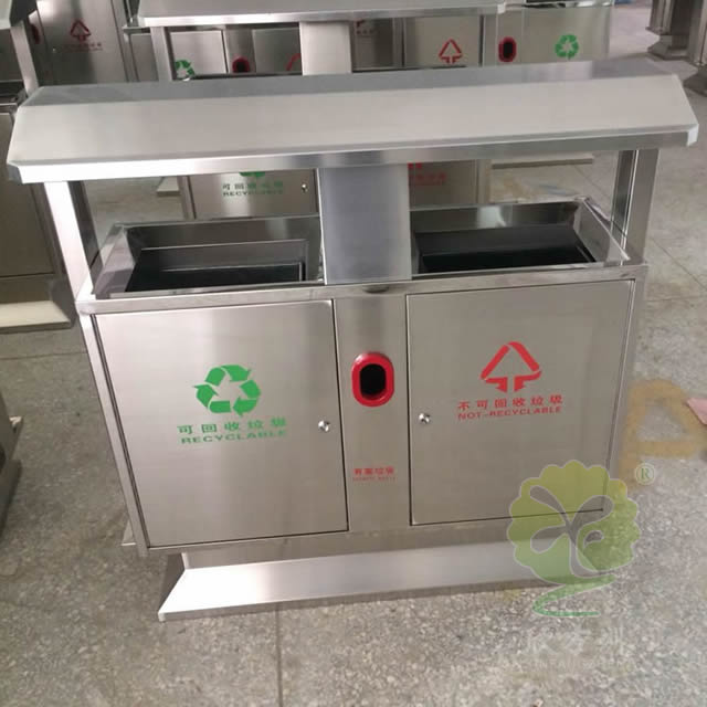 戶外物業(yè)分類不銹鋼垃圾箱